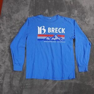 Breck Colorado Shirt Mens 41‎ Blue Rockies Breckenridge Mountain T-Shirt Port